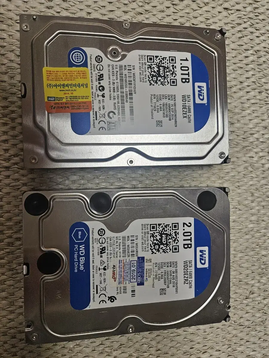 wd hdd 1개 판매(2테라)